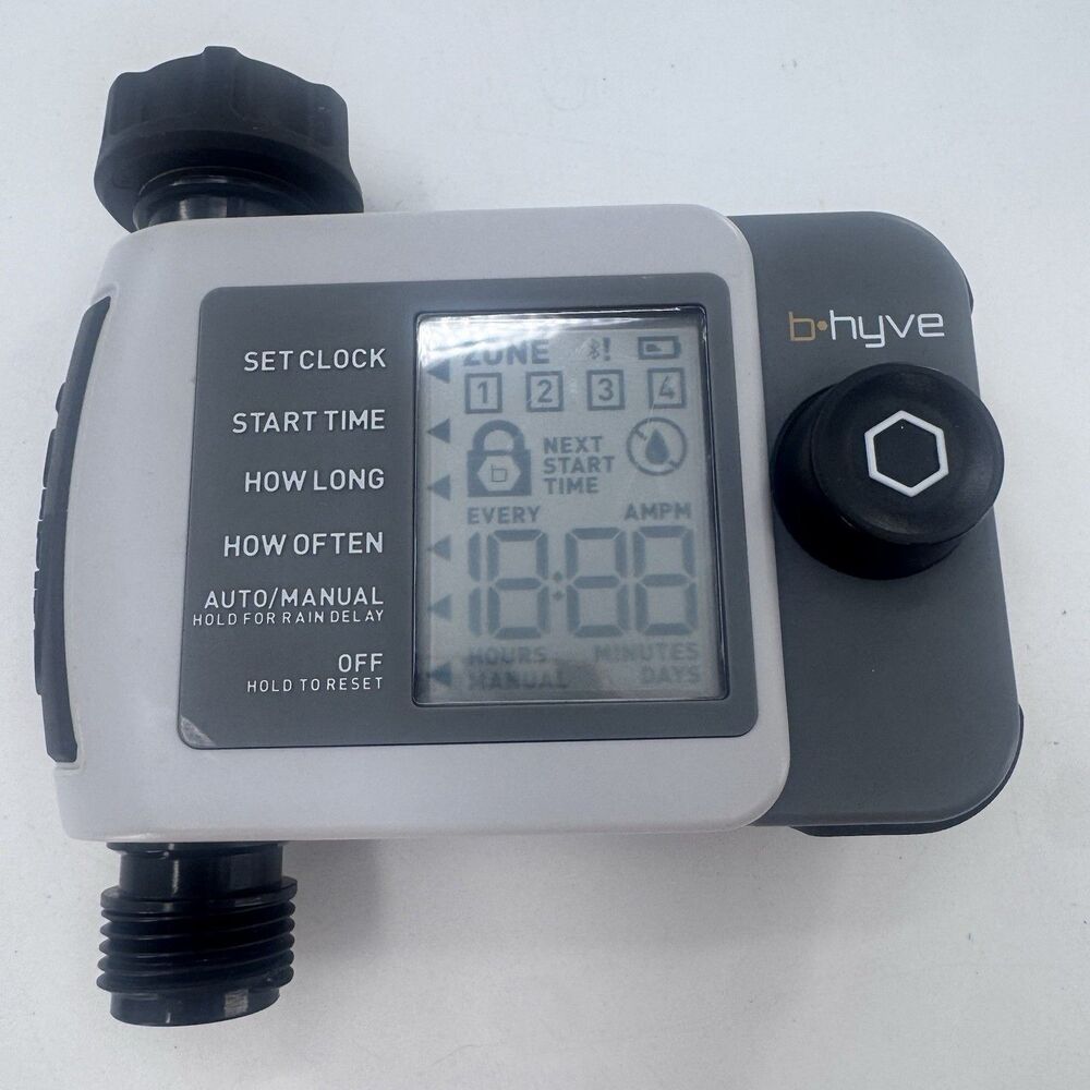 Orbit B-hyve Tap/Hose Timer 24511 Digital Display Rain Delay Auto/Manual TESTED
